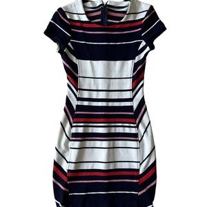 Three dots bodycon striped dress
